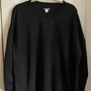Ava & Viv Black Oversized Crewneck Sweatshirt